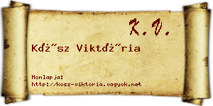 Kósz Viktória névjegykártya
