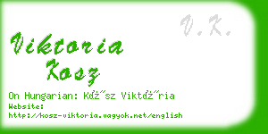 viktoria kosz business card